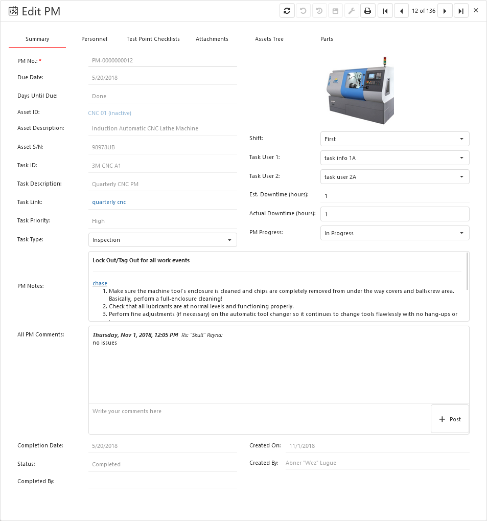 screenshot of FaciliWorks Essentials CMMS